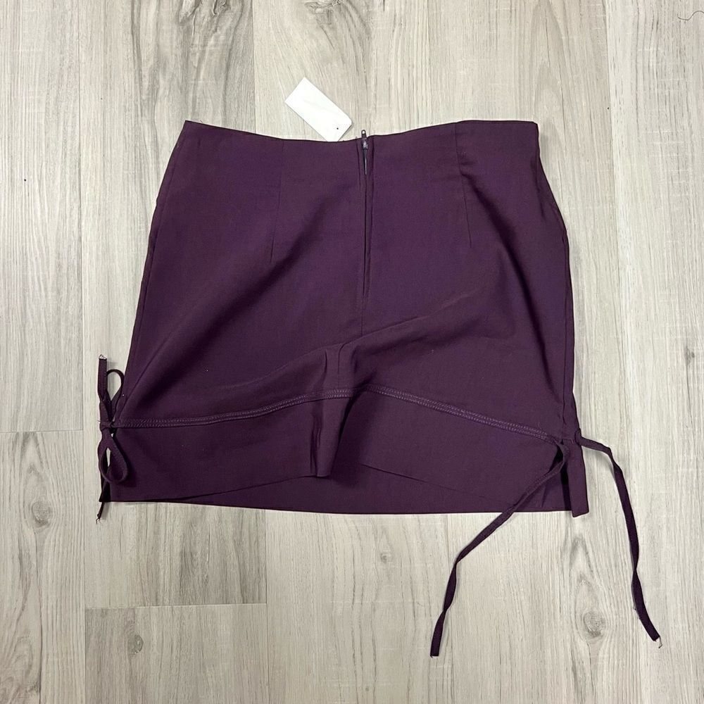 Forever 21 purple y2k miniskirt sz L NWT retro vintage deadstock. Side ties - Picture 7 of 12